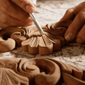 Aplicaciones de madera para decoración