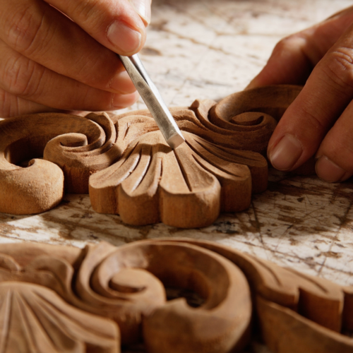 Aplicaciones de madera para decoración
